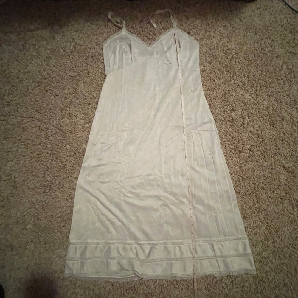 Vintage 80s 90s Nylon Slip Dress